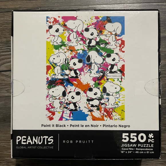 Peanuts Snoopy Jigsaw Puzzle Paint It Black 550 Pieces 🧩 - Picture 3 of 3